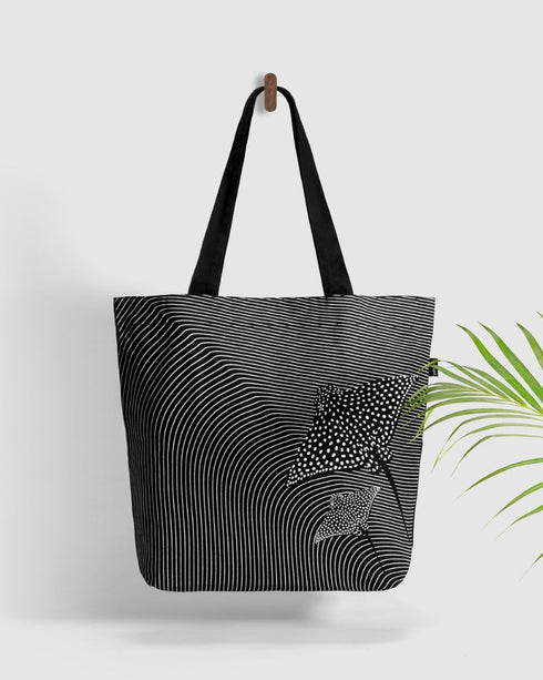 Ecoright Mesmerizing Stingray Large Zipper Tote Bag