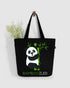 Ecoright Bamboozled Panda Large Zipper Tote Bag