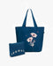 Ecoright Large Zipper Tote (Happy Flowers) & Cosmetic Pouch (Moonphasing)