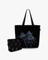 Ecoright Large Zipper Tote (Night Garden) & Cosmetic Pouch