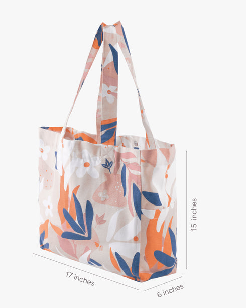 Ecoright Tropical Leaves Carry All Tote