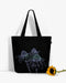 Ecoright Night Garden Large Zipper Tote Bag