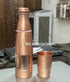 Coppjal Plain copper bottle with 1 glass