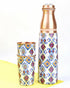 Coppjal Copper Meena Bottle Gift Set