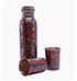 Coppjal Hammered Copper Bottle With 2 Glass Design 12
