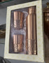 Coppjal Hammered Copper Bottle With Glass Set