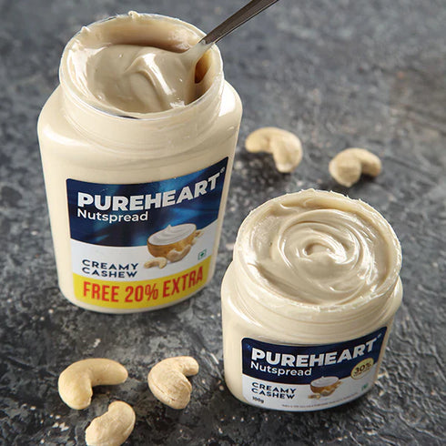 Pureheart Nut Spread Creamy Cashew | Nutty Spread for Breakfast | Delicious | Smooth & Creamy Snack