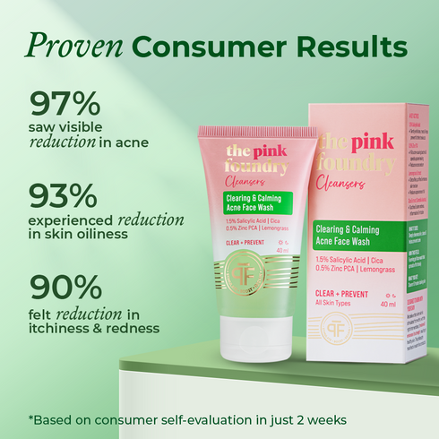 The Pink Foundry Mini Clearing & Calming Acne Face Wash