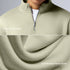 XYXX Pulse French Terry Cotton Blend Half Zip Pullover Cascade Grey