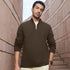 XYXX Pulse French Terry Cotton Blend Half Zip Pullover Malt Brown