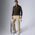 XYXX Pulse French Terry Cotton Blend Half Zip Pullover Malt Brown