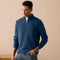 XYXX Pulse French Terry Cotton Blend Half Zip Pullover Opal Blue