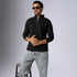 XYXX Pulse French Terry Cotton Blend Half Zip Pullover Pitch Black