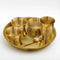 Pure Brass Dinner Set with Thali, 6 pcs