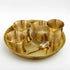 Pure Brass Dinner Set with Thali, 6 pcs
