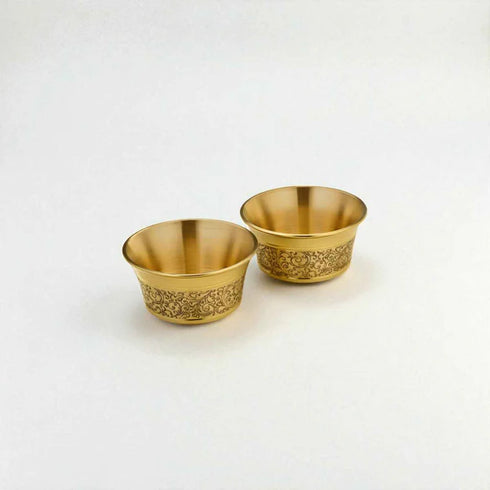 Pure Brass Dinner Set with Thali, 6 pcs
