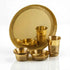 Pure Brass Dinner Set with Thali, 6 pcs