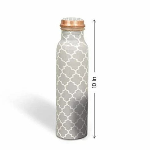 Coppjal Printed Pure Copper Water Bottle SET