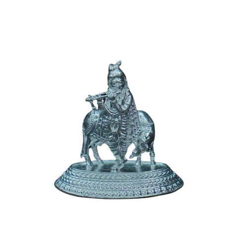 Pure Silver Krishna With Cow 23.45g By Mahita Collections