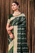Deeva Sarees Green Satin Silk Saree