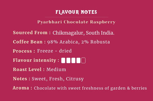 Impulse Coffees Pyaarbhari Chocolate Raspberry Flavored Instant Coffee 100 gms