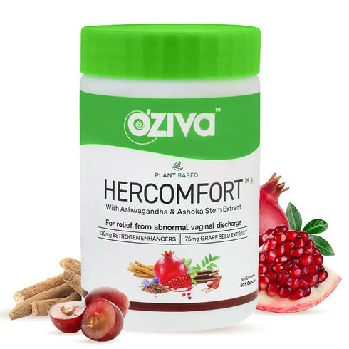 OZiva Plant Based HerComfort with Ashwagandha Flax Seeds & Ashoka Stem Extracts Capsules