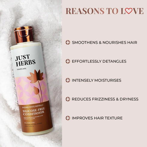 Just Herbs Indian White Water Lily Silicone-Free Conditioner 200ml