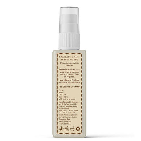 Ohria Ayurveda Raatrani & Mint Facial Mist Beauty Water