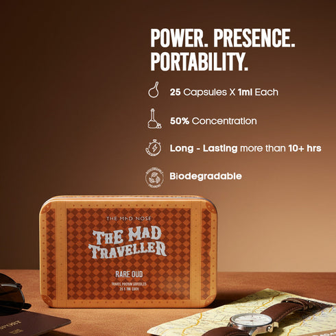 The Mad Nose Rare Oud Travel Perfume Box 25 Capsules