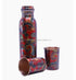 Coppjal Copper Hammered Water Bottle Set