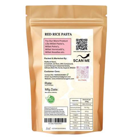 Millet Mania Red Rice Pasta
