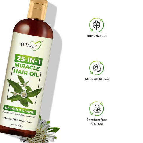 Oraah Beauty Care Combo |Hair Oil + Hair Mask + Glow Face Mask