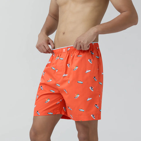 XYXX Renew Combed Cotton Boxer Shorts Orange Zest