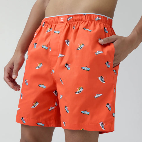 XYXX Renew Combed Cotton Boxer Shorts Orange Zest
