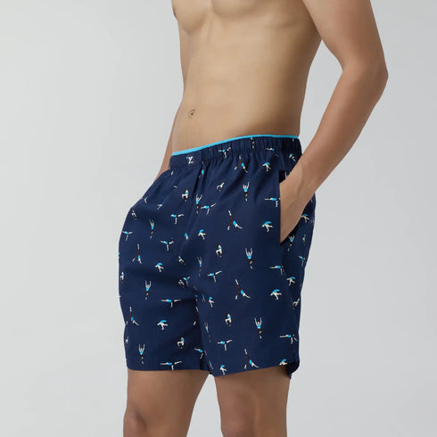 XYXX Renew Combed Cotton Boxer Shorts Midnight Blue