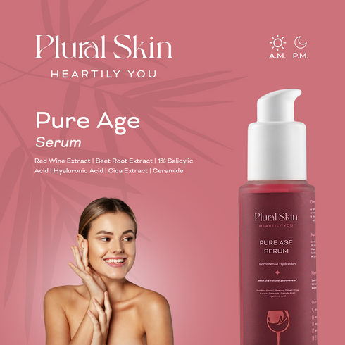 Plural Skin Pure Age Serum with Hyaluronic Acid and Red Wine Extract