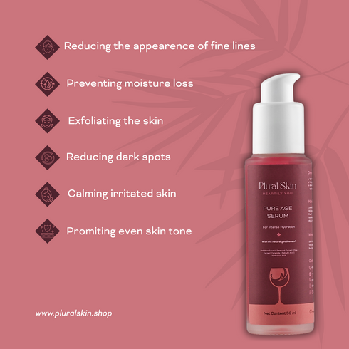 Plural Skin Pure Age Serum with Hyaluronic Acid and Red Wine Extract