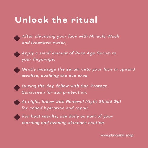 Plural Skin Pure Age Serum with Hyaluronic Acid and Red Wine Extract