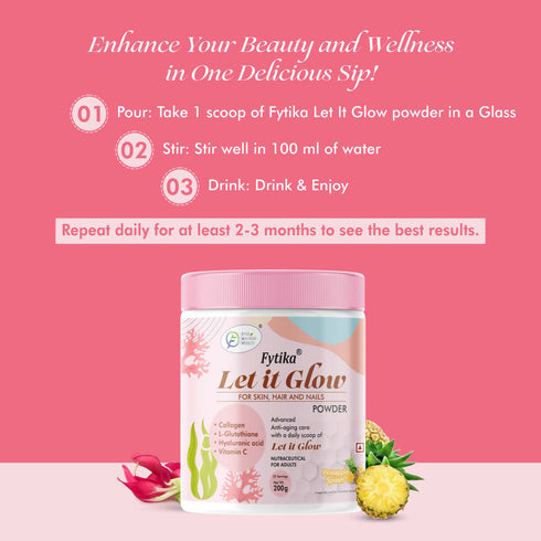 Fytika Let It Glow Collagen Powder Pineapple Flavor