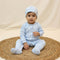 Bachpan kids wear New born Romper With Matching Hat-Pastel Blue