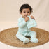 Bachpan kids wear New Born Mint Green Romper With Matching Beanie