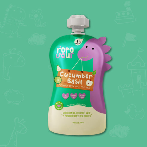 Rorosaur Cucumber Basil Baby Puree