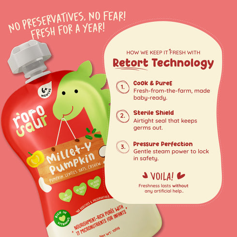 Rorosaur Millet-Y Pumpkin Baby Puree