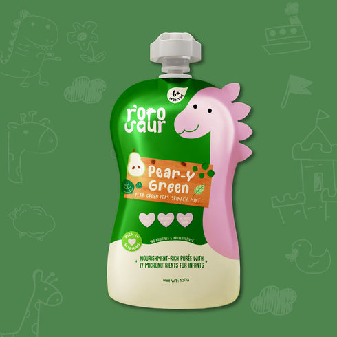 Rorosaur Pear-Y Green Baby Puree