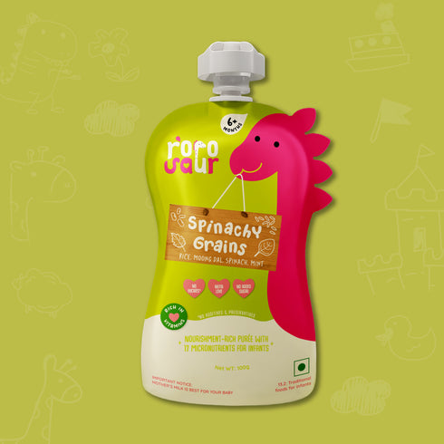 Rorosaur Spinachy Grains Baby Puree