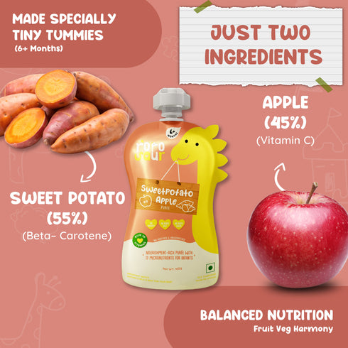 Rorosaur Sweet Potato Apple Baby Puree