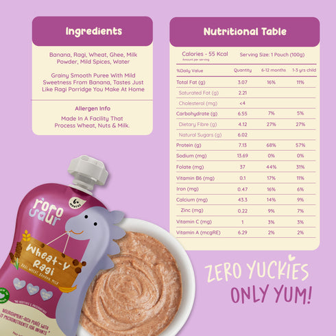 Rorosaur Wheat-Y Ragi Baby Puree