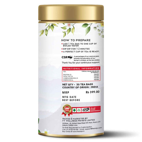 Tea Raja - Rose Herbal Green Tea 30 Tea Bags