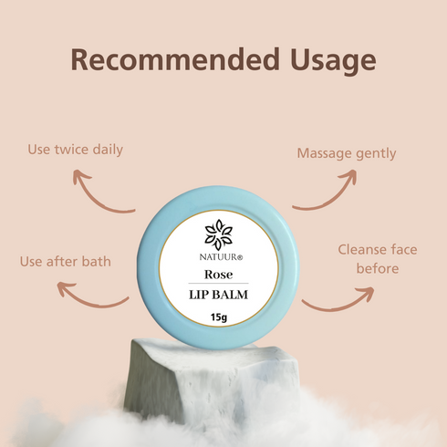 Natuur Natural Rose Lip Balm with Cardamom 15gm