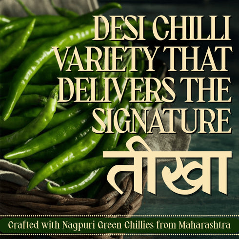 Green Chilly Pickle (Spicy) - Natural Sun Dried